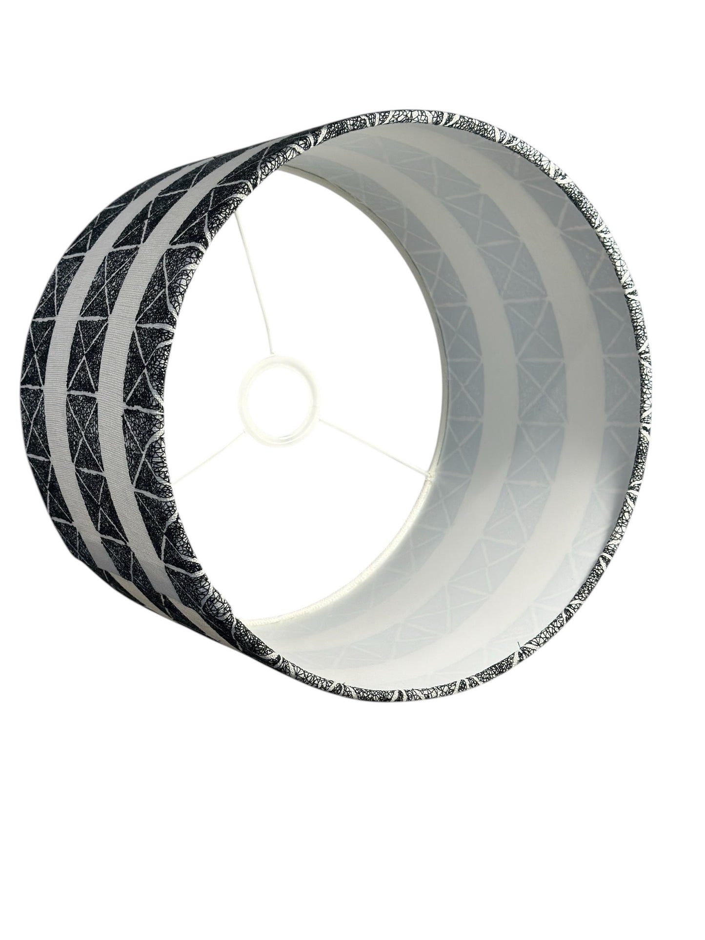Ebon and Ivory Luxe drum lampshade