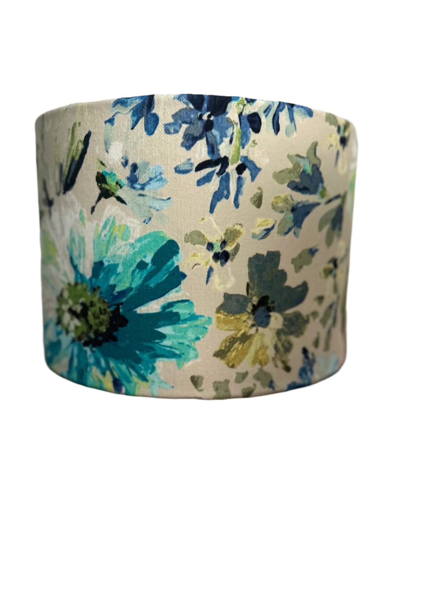 Turquoise Garden Drum Lampshade – Handmade in Australia