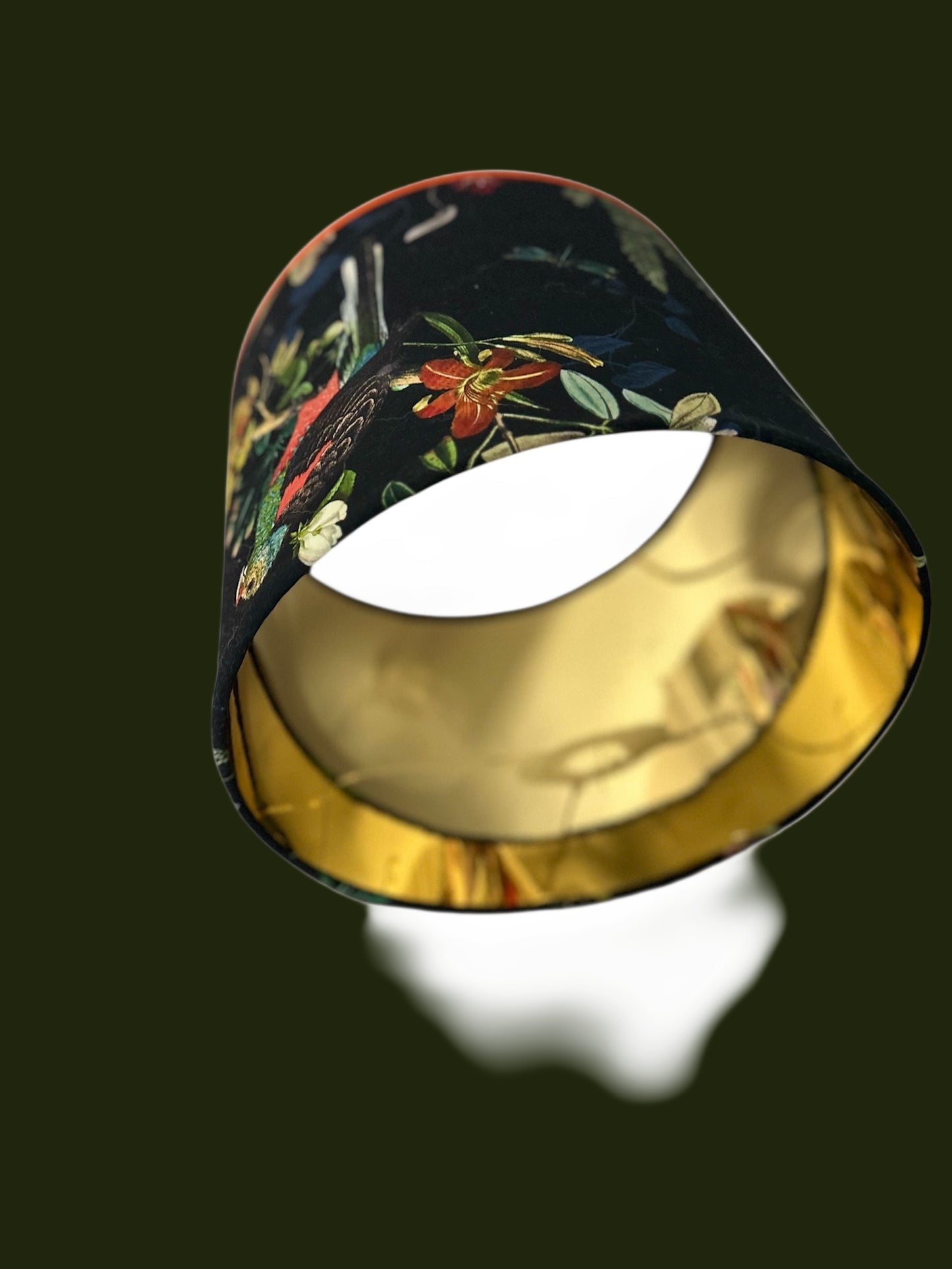 Midnight Perch golden double side drum Lampshade