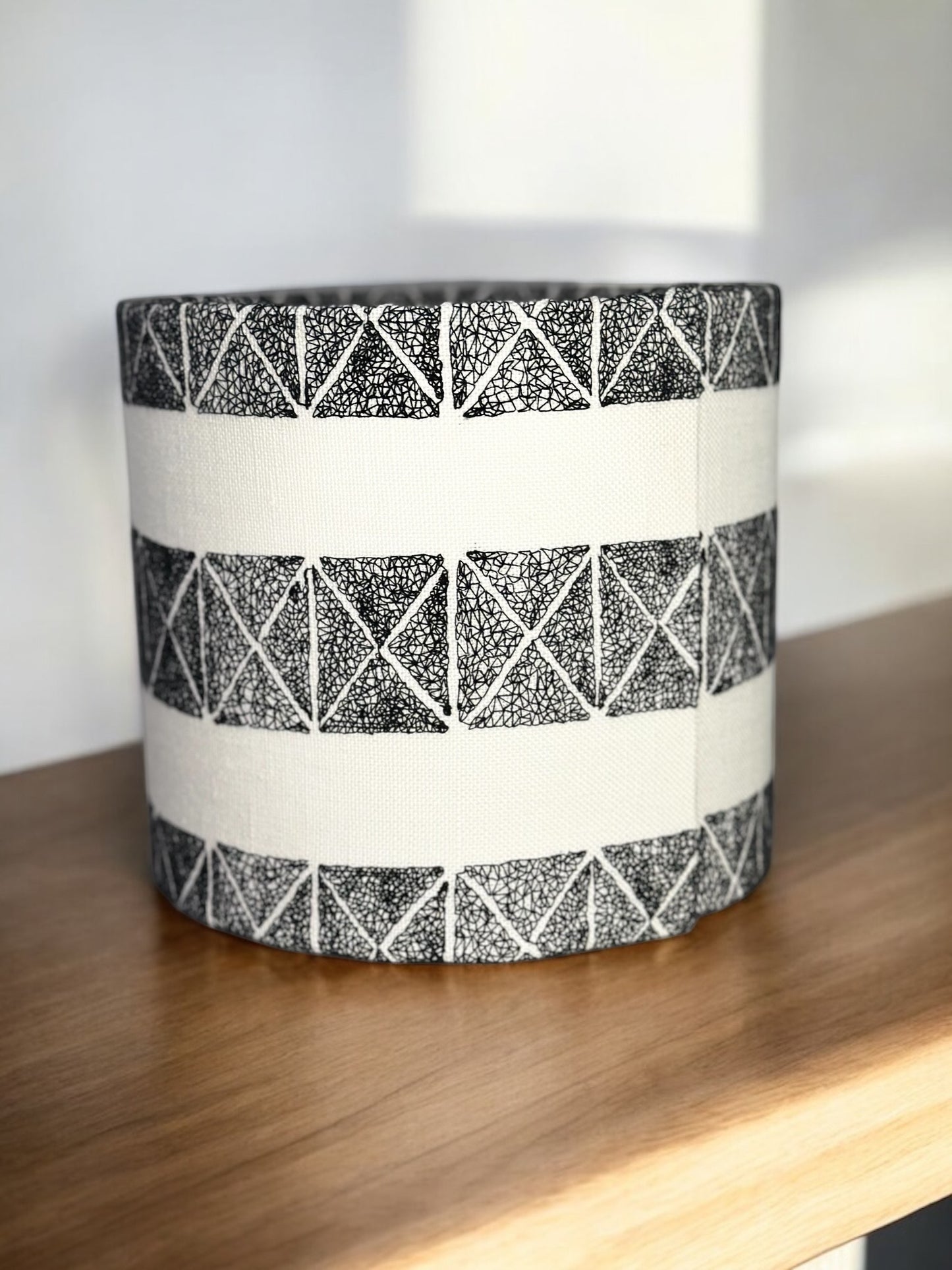Ebony and Ivory  Luxe drum Lampshade