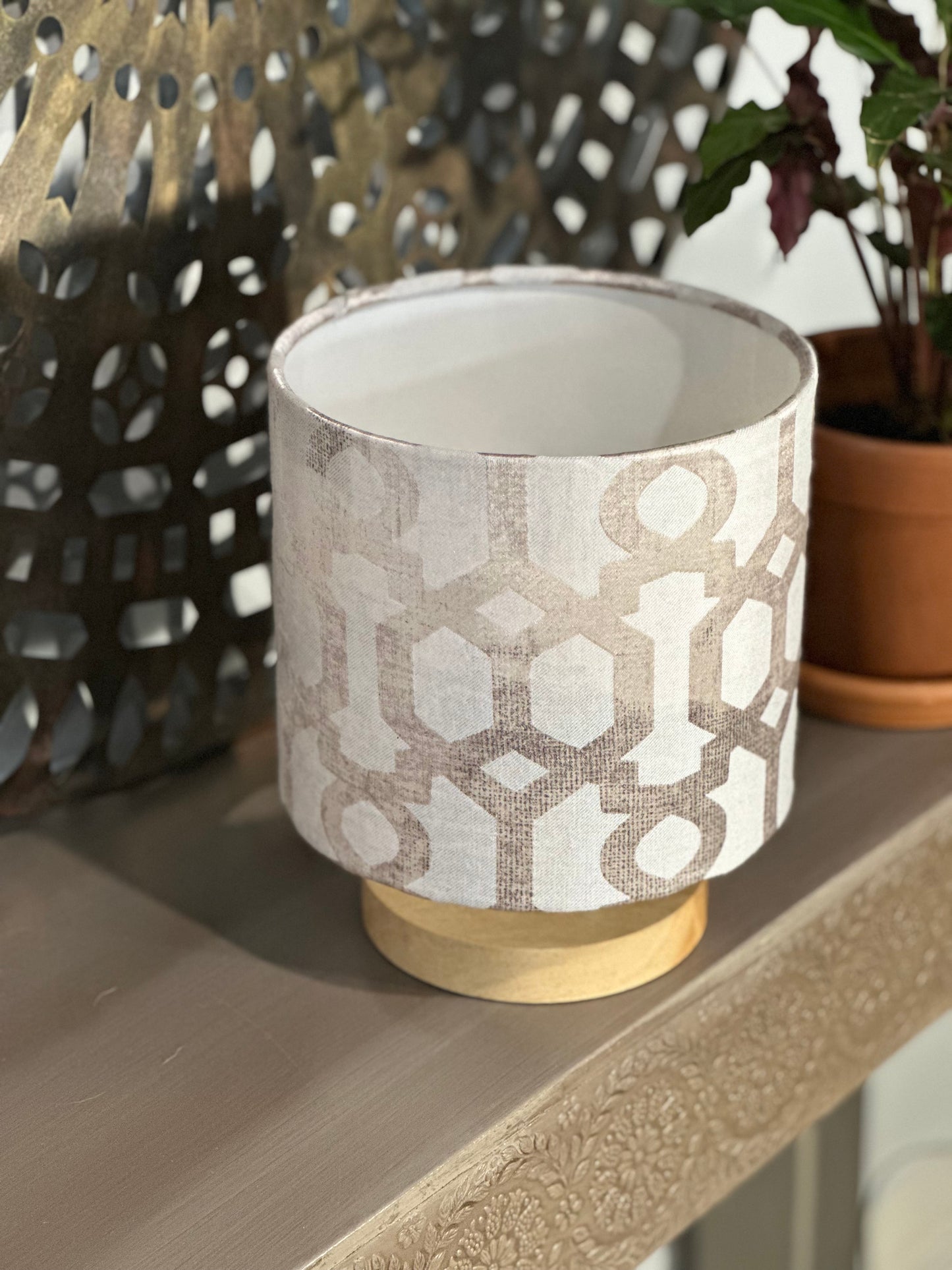 Sienna Shine drum Lampshade - Handmade in Australia - Maurice Kain