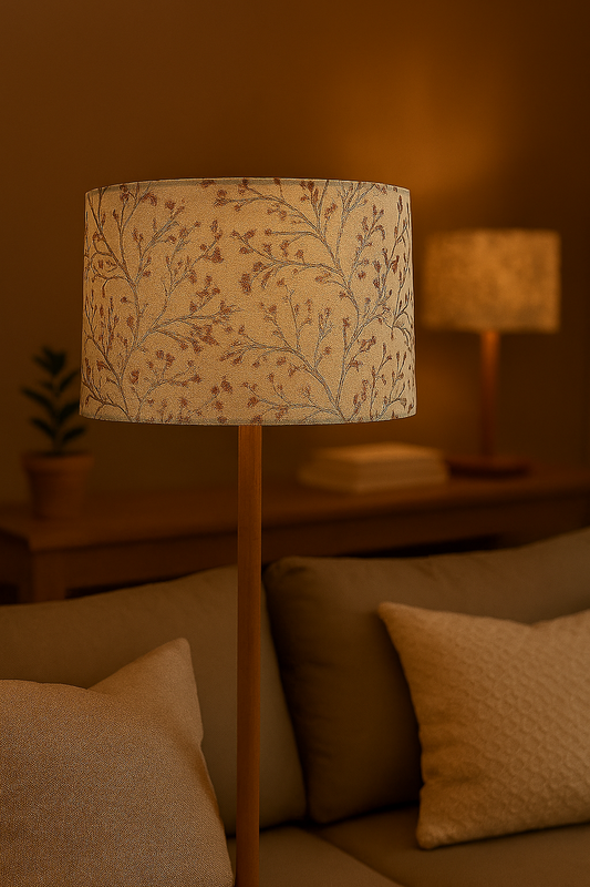 Dusky Elegance embroidery drum lampshade