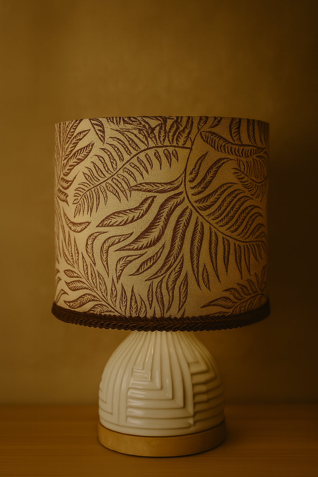 Garnet Leaf drum Lampshade