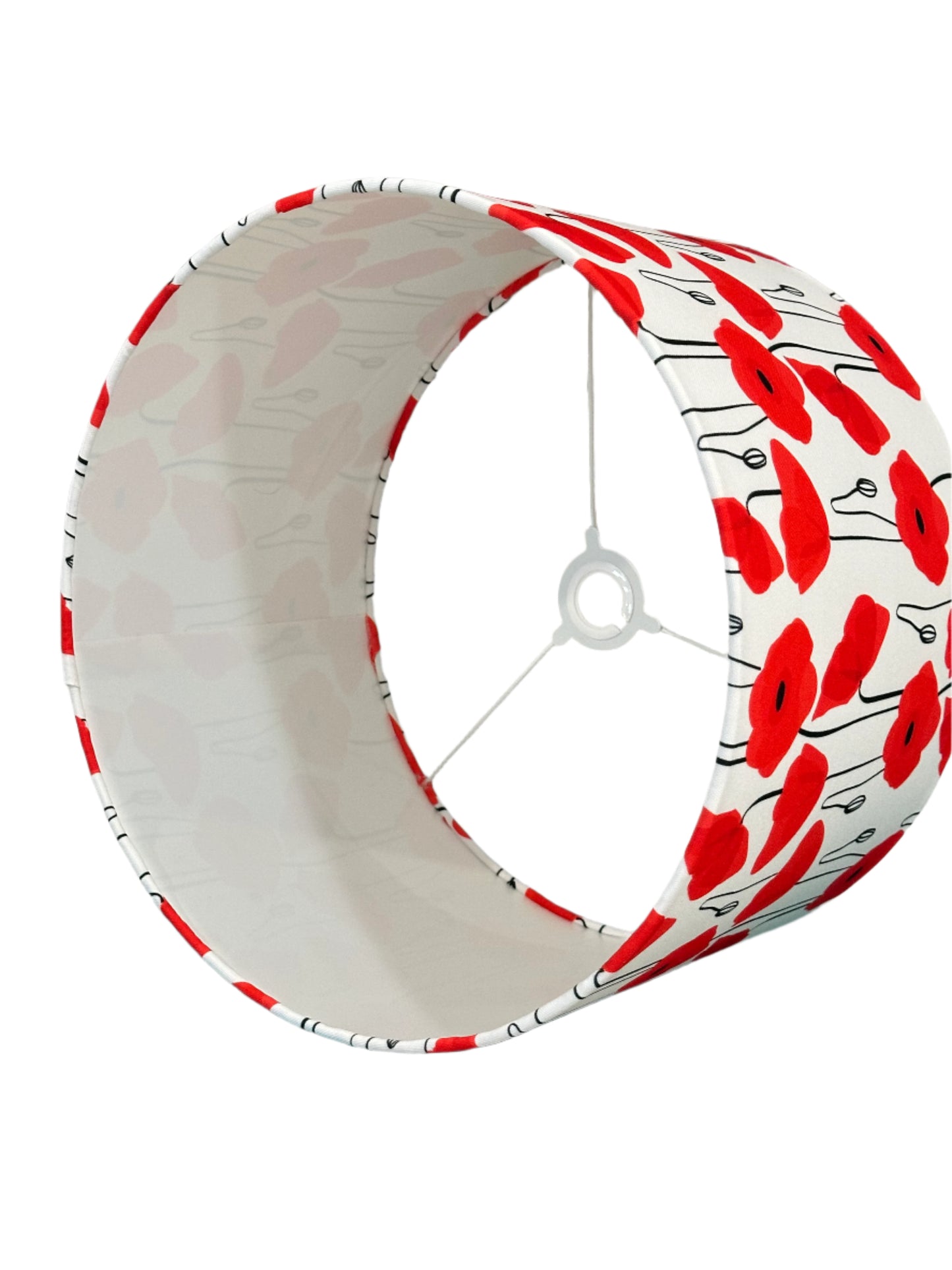Poppy Bloom Drum Lampshade