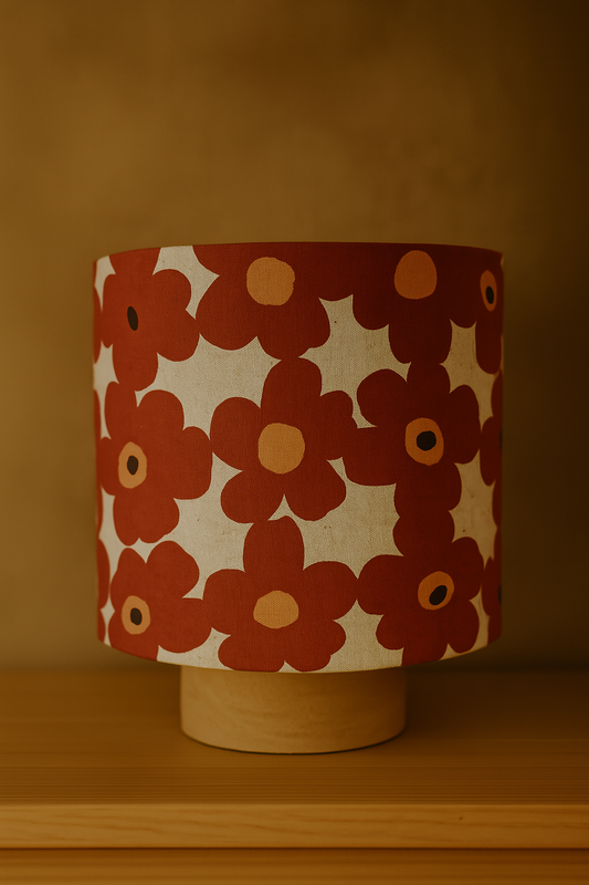 Fuchsia Bloom drum lampshade