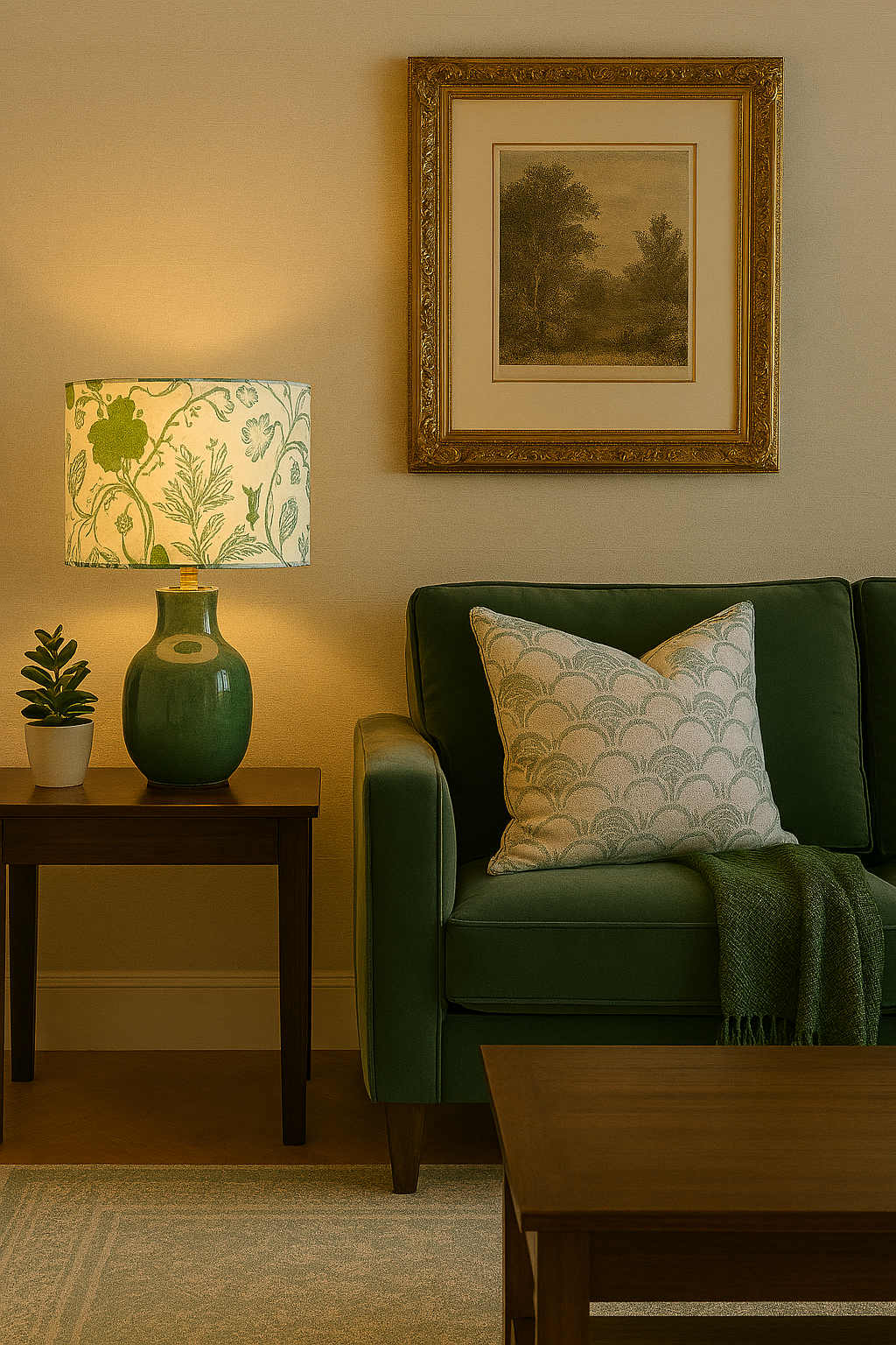 Meadow Floral Drum Lampshade - Handmade Lighting for Coastal or Cottage Decor