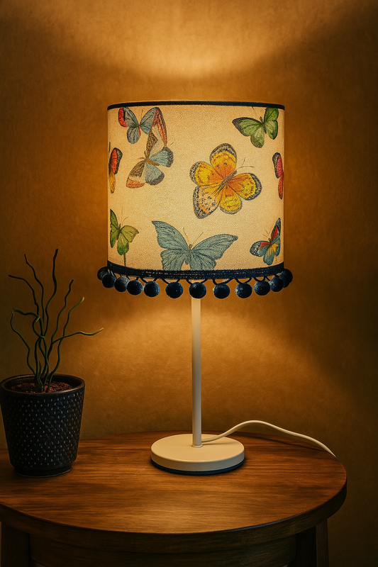 Papillon Charm drum lampshade - Handmade | Australia