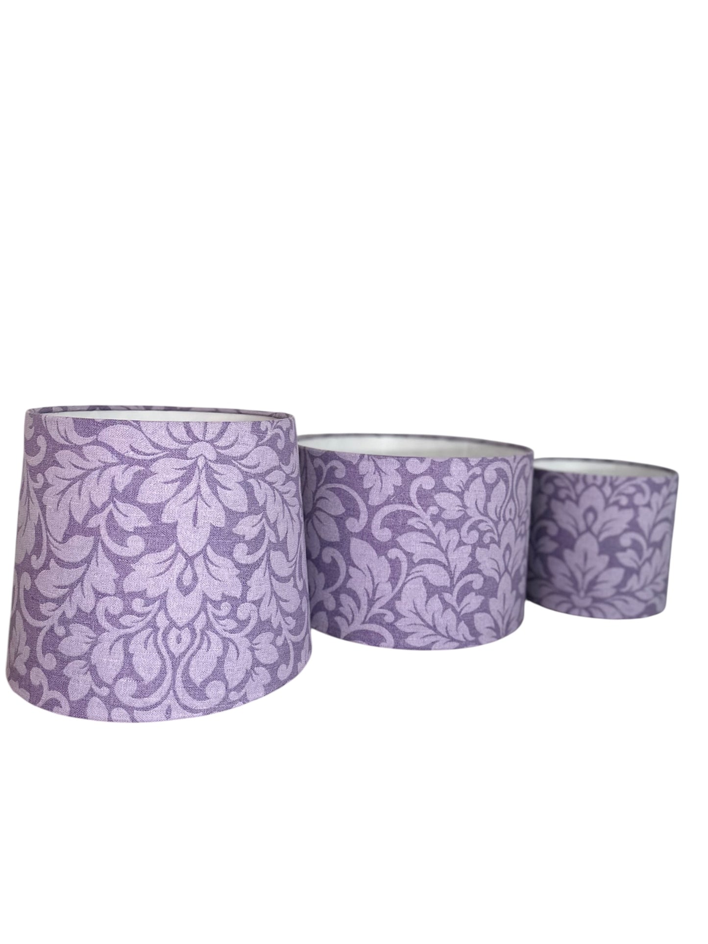 Lavender Grove Empire Lampshade - Handmade Lighting in Purple Botanical
