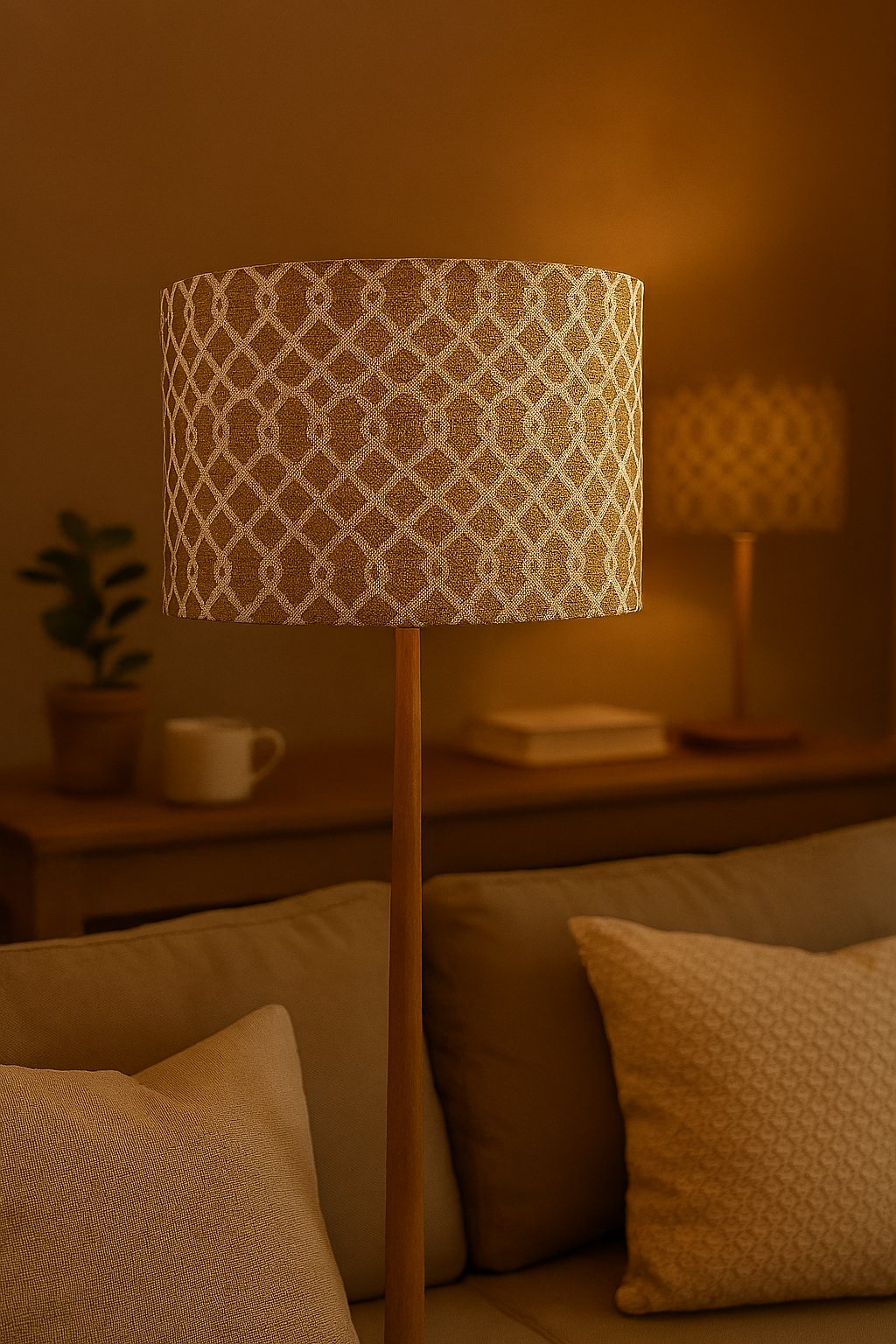 Rose Weave double side  drum lampshade