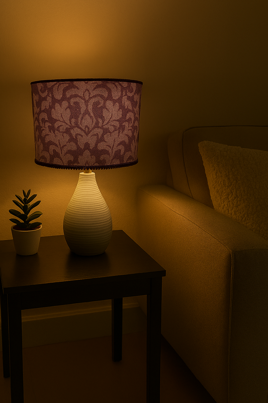 Regal Amethyst with trim drum Lampshade- Handmade in Australia