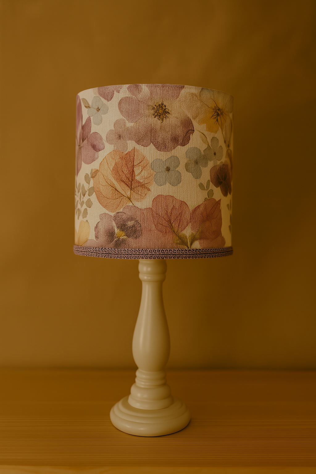 Pressed Flowers drum Lampshade