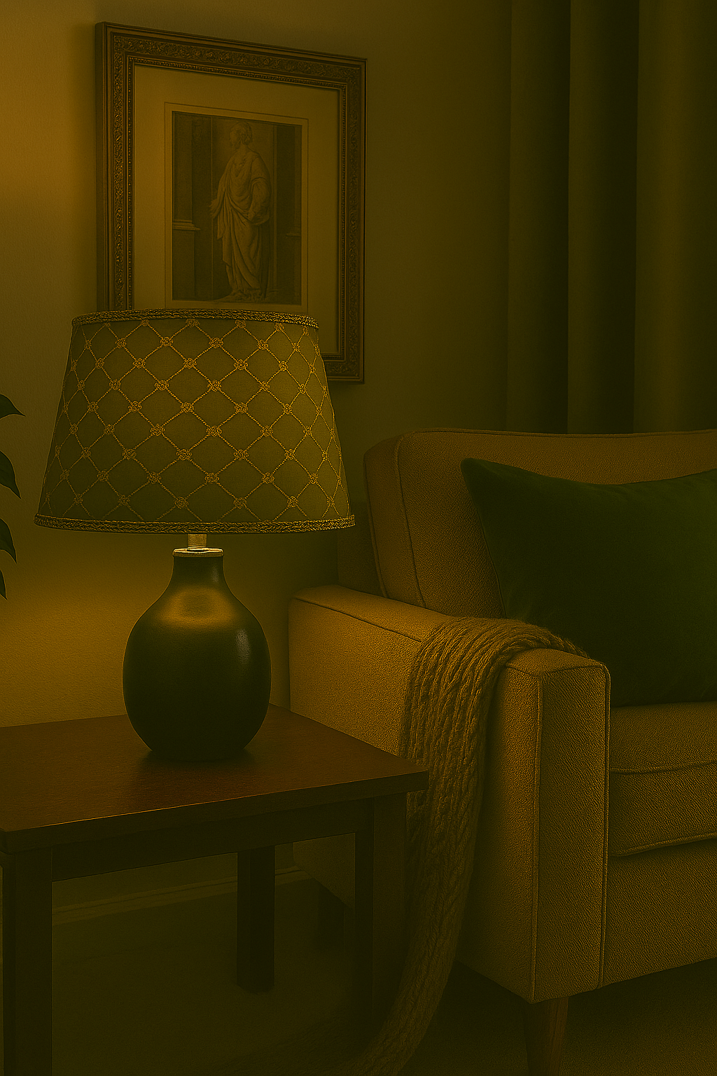 Golden Moss empire LampshGolden Moss Empire Lampshade | Handmade Lighting in Verdant Goldade